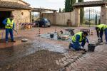 Manutenzione di un giardino in klinker