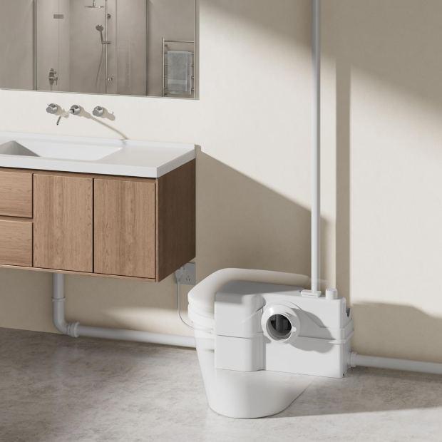 Sistema di sollevamento dietro il WC