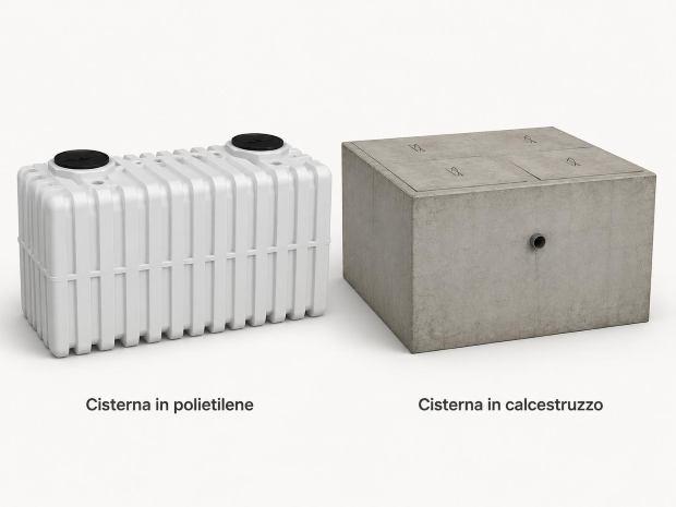Cisterne in polietilene e calcestruzzo 