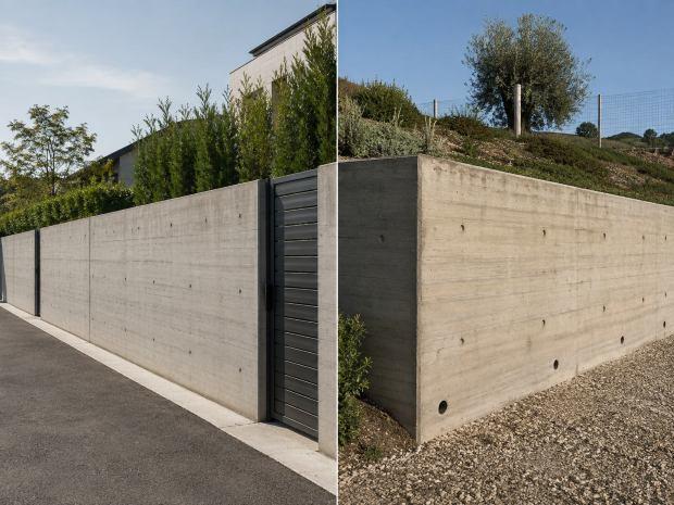 Muro di recinsione e muro di contenimento 