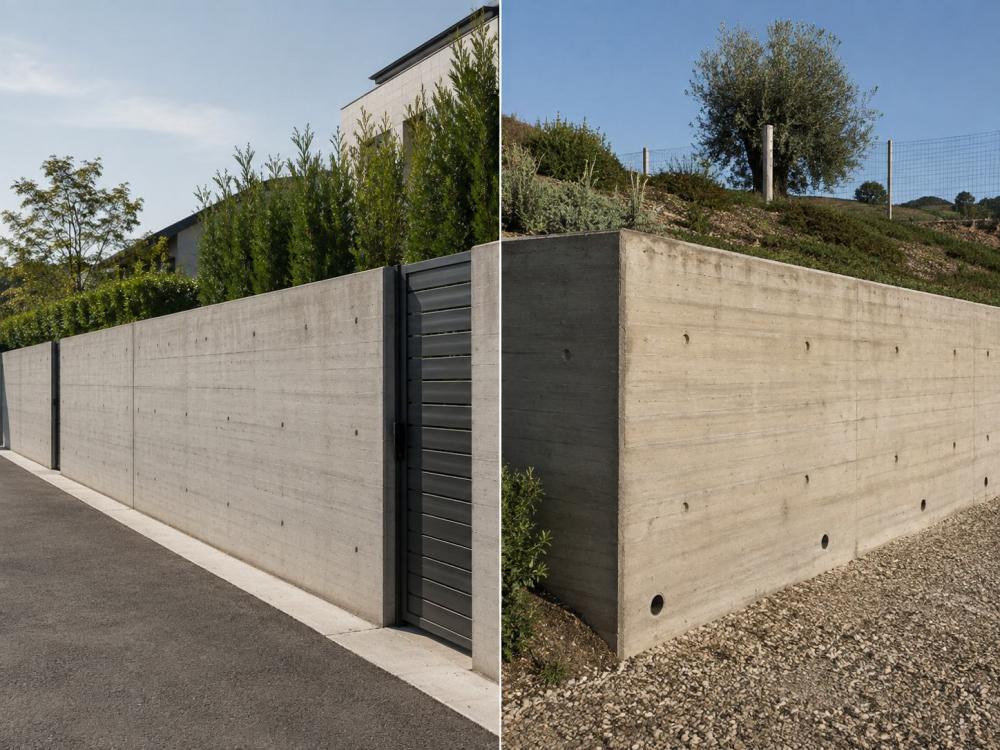 Muro divisorio e muro di contenimento - Foto Daniele F. Toscana