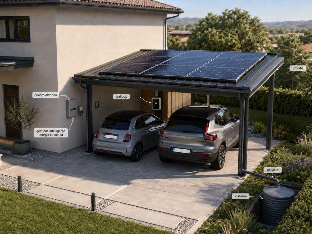 Esempio progettazione pensilina fotovoltaica 