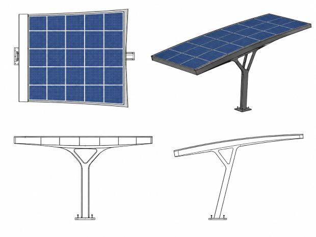 Pensilina fotovoltaica per auto 