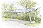 Pensilna fotovoltaica in giardino - Foto Daniele F. Toscana