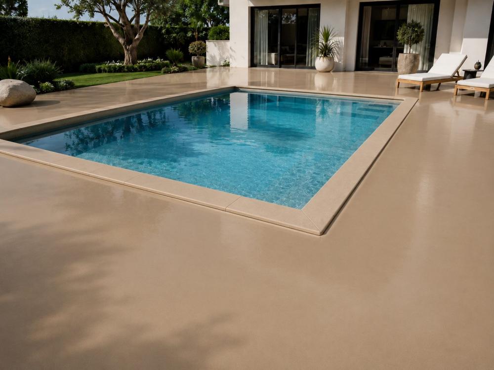 Piscina con pavimentazione in resina - Foto Daniele F. Toscana