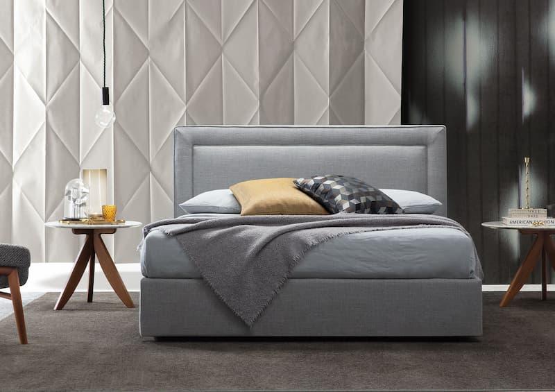 Letto contenitore imbottito in tessuto sfoderabile Cassandra