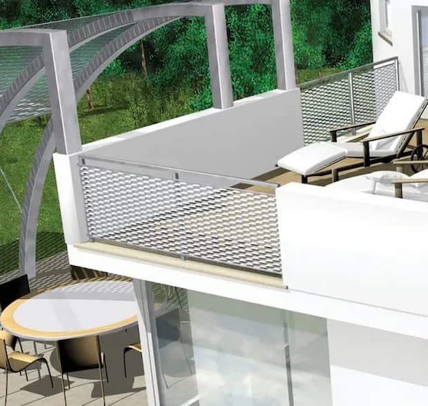 balcone con parapetto