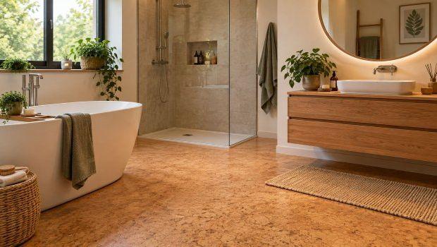 Come posare un pavimento in sughero in bagno