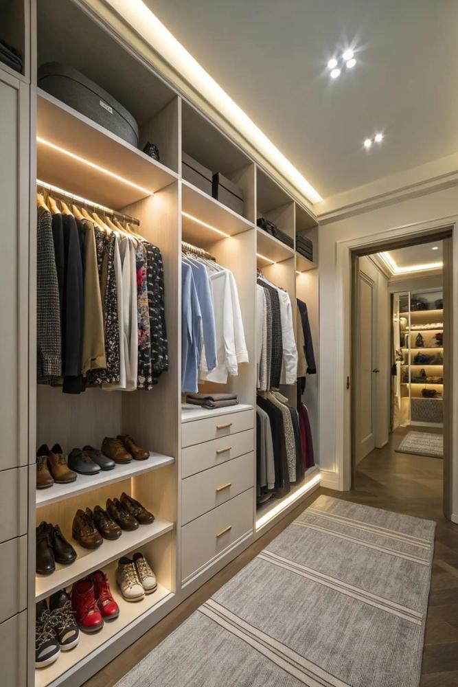 Illuminazione a Led nella cabina armadio, da casolia.com