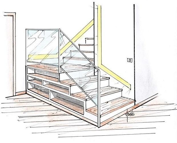 Illuminazione scala con libreria