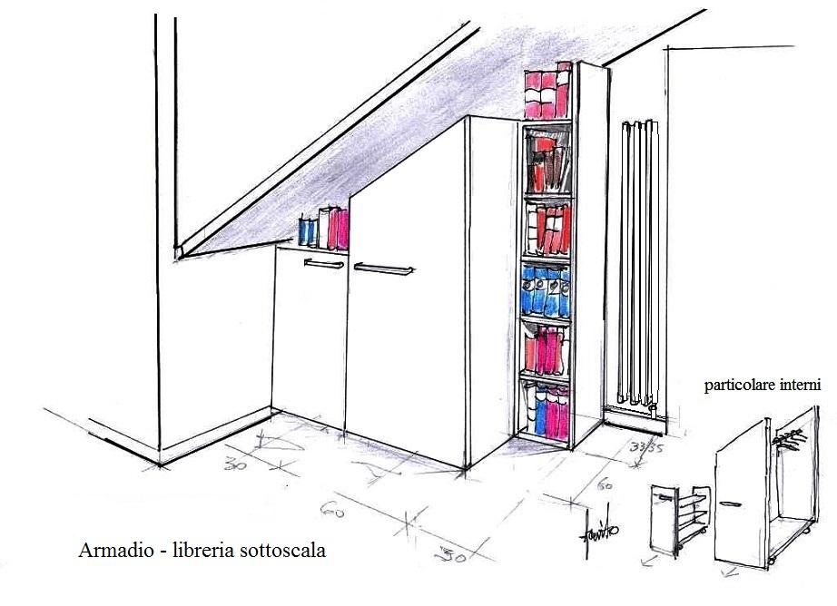Armadio - libreria sotto scala - Antonio Previato
