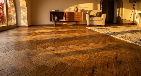 Pavimento in parquet al sole