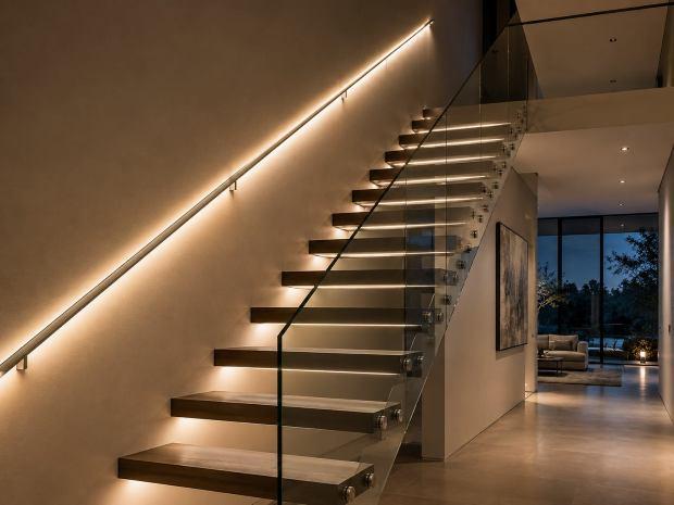 Scala a giorno con illuminazione LED