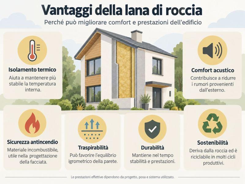 Vantaggi della lana di roccia 