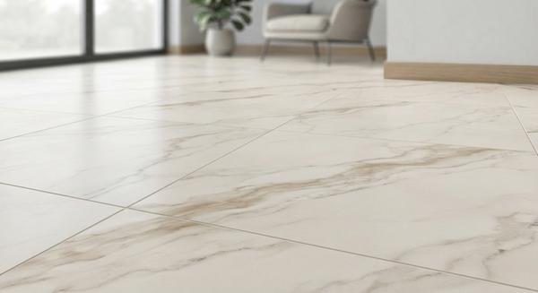 Pavimento grigio con venature beige