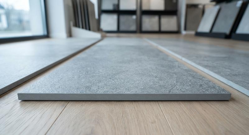 Piastrella in gres grigio freddo