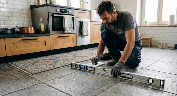 Verifica sul pavimento di una cucina