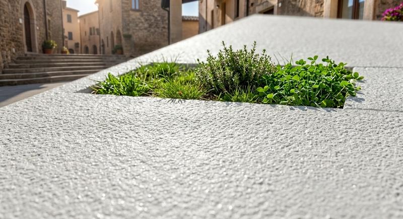 Pavimento esterno con verde naturale