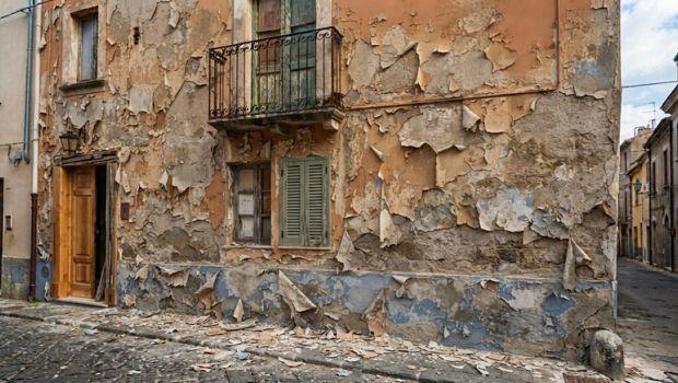 Pittura della facciata che si sfoglia: cause e ripristino