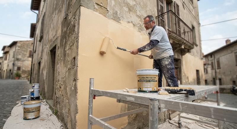 Pittura protettiva su facciata