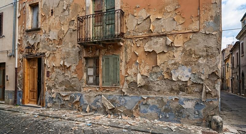 Pittura staccata su facciata
