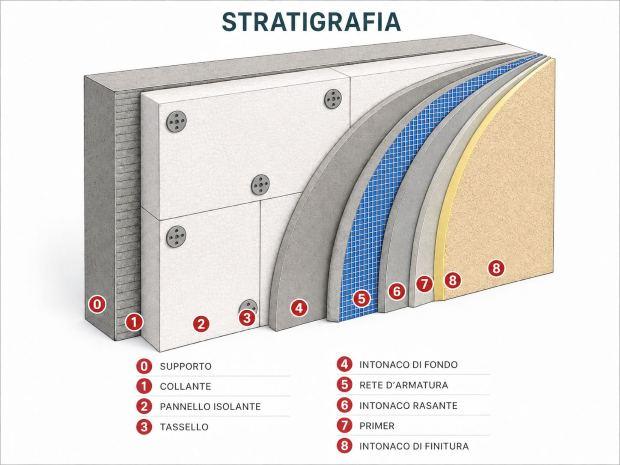 Stratigrafia di una rasatura armata 