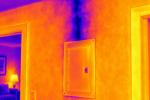 Termografia che indica una perdita in un muro - Foto Daniele F. Toscana