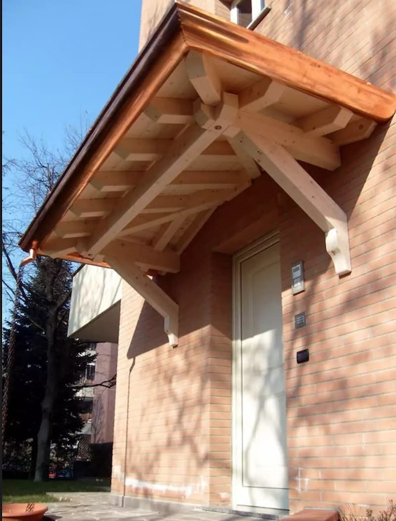 pensilina per porta ingresso