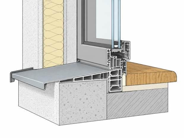 Sezione di un profilo metallico