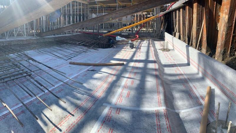 Cantiere per impermeabilizzazione