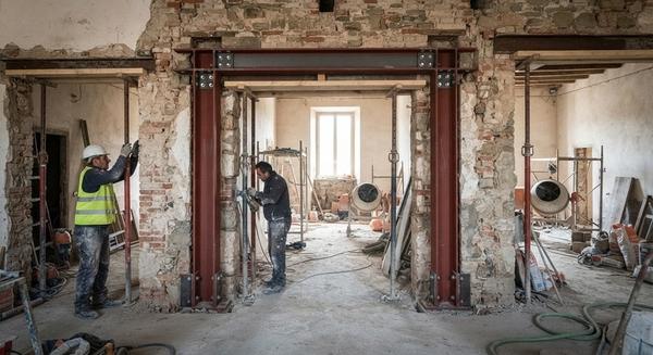 Apertura vano su muro portante