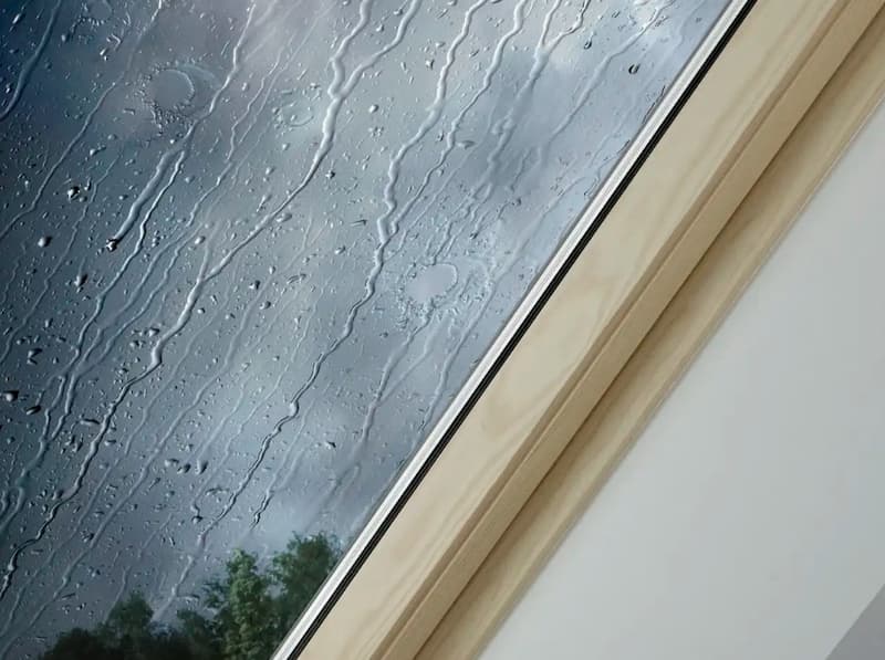 pioggia sul velux
