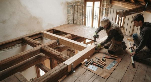 Intervento su solaio in legno