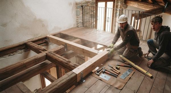 Solaio in legno che vibra