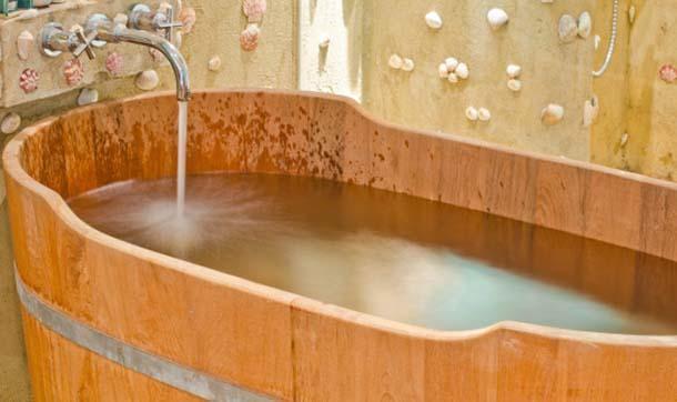 Vasche da bagno in legno Bagni esterni in legno