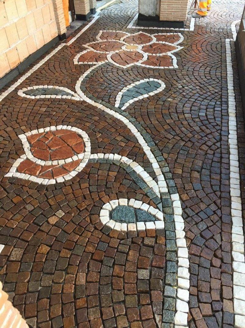 Pavimentazione palladiana mosaico Marino di Roma 2