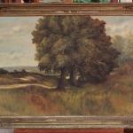 Antico dipinto olandese firmato paesaggio del xix
