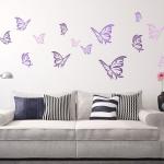Adesivo murale  impressione di farfalle