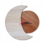 Orologio soleluna legno massello lavorato a mano - 1645594