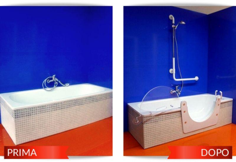 Installazione sportellino per disabili su vasca da bagno Roma 1