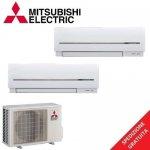 Mitsubishi climatizzatore inverter dual btu 7000+12000...