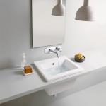 Lavatoio in ceramica YORK 60x50 cm bianco per...