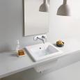 Lavatoio in ceramica YORK 60x50 cm bianco per lavanderia
