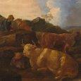 Antico dipinto italiano paesaggio olio su tela - 2907724