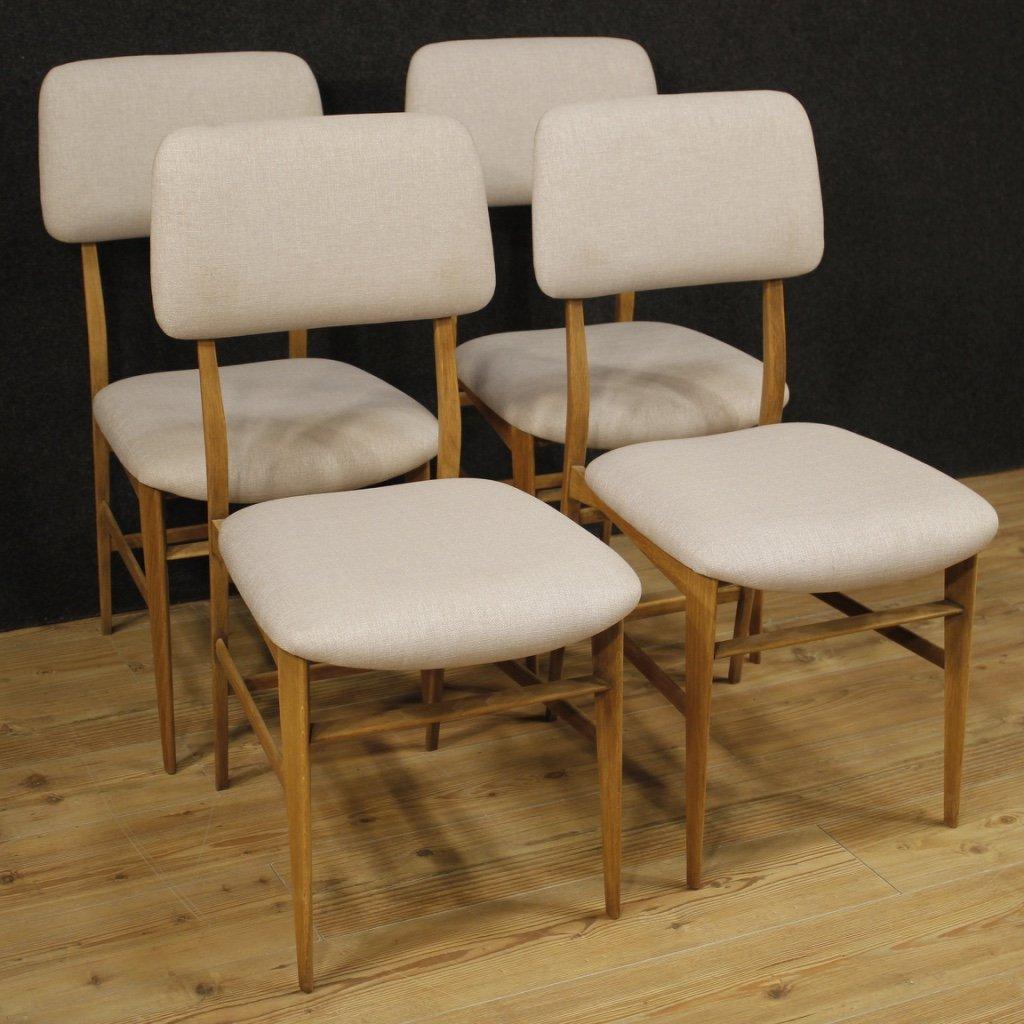 4 sedie italiane di design in tessuto 1