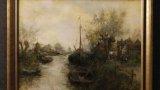Thumbnail Dipinto olandese firmato paesaggio in stile impressionista 1