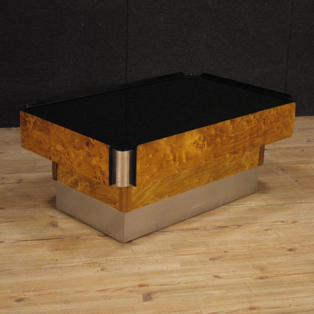 Tavolino italiano di design in legno metallo 1