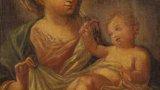 Thumbnail Antico dipinto italiano religioso madonna con bambino 1