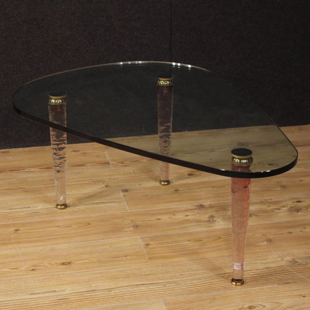 Tavolino di design italiano in cristallo e 1