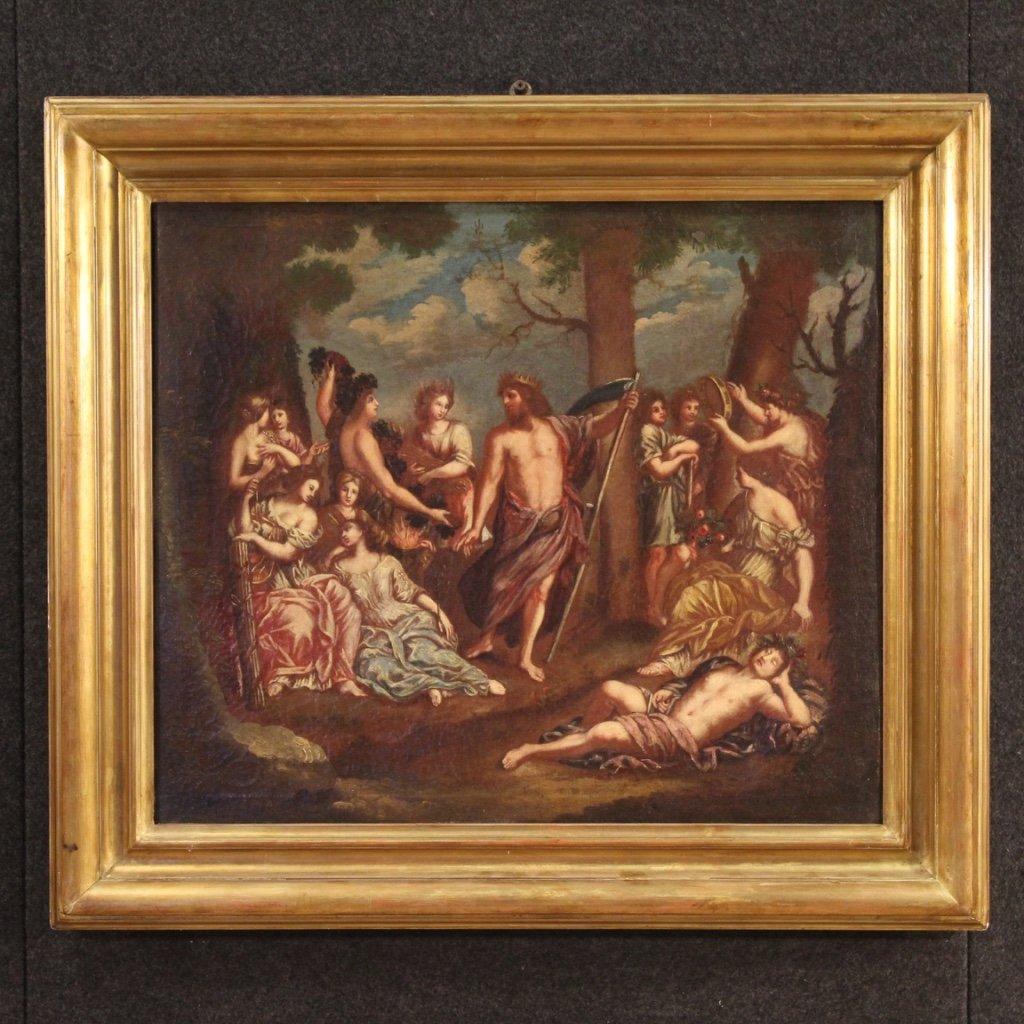 Antico dipinto italiano mitologico del xix secolo 1